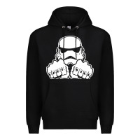 Black dark side knuckle starwars stormtrooper 2 Premium Hoodie - DesignPulse