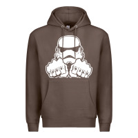 Coffee dark side knuckle starwars stormtrooper 2 Premium Hoodie - DesignPulse