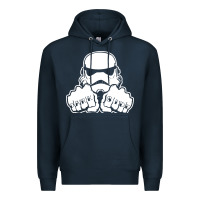 Navy dark side knuckle starwars stormtrooper 2 Premium Hoodie - DesignPulse