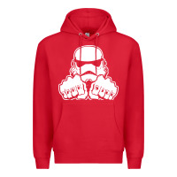 Red dark side knuckle starwars stormtrooper 2 Premium Hoodie - DesignPulse