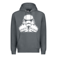 Rock dark side knuckle starwars stormtrooper 2 Premium Hoodie - DesignPulse