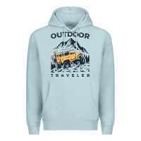 Blue Mist traveler Premium Hoodie - DesignPulse