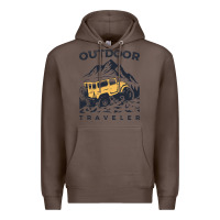 Coffee traveler Premium Hoodie - DesignPulse