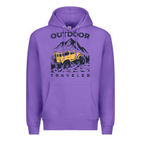 Purple traveler Premium Hoodie - DesignPulse