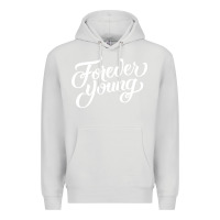Dove Grey forever young Premium Hoodie - DesignPulse