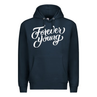 Navy forever young Premium Hoodie - DesignPulse