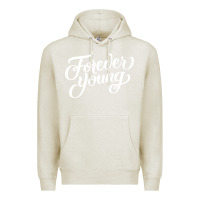 Oatmeal Heather forever young Premium Hoodie - DesignPulse