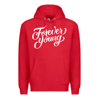 Red forever young Premium Hoodie - DesignPulse