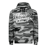 Slate Camo forever young Premium Hoodie - DesignPulse