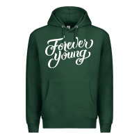 Sports Green forever young Premium Hoodie - DesignPulse