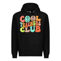 Black cool teachers club funny smile teachers club squad t shirt Premium Hoodie - DesignPulse
