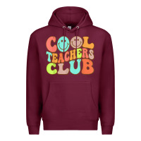 Burgundy cool teachers club funny smile teachers club squad t shirt Premium Hoodie - DesignPulse