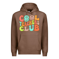 Chestnut cool teachers club funny smile teachers club squad t shirt Premium Hoodie - DesignPulse