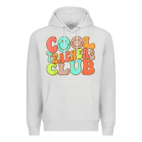 Dove Grey cool teachers club funny smile teachers club squad t shirt Premium Hoodie - DesignPulse