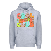 Heather Grey cool teachers club funny smile teachers club squad t shirt Premium Hoodie - DesignPulse
