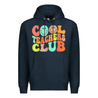 Navy cool teachers club funny smile teachers club squad t shirt Premium Hoodie - DesignPulse