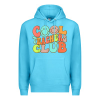 Ocean Blue cool teachers club funny smile teachers club squad t shirt Premium Hoodie - DesignPulse