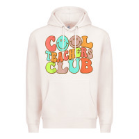 Pale Pink cool teachers club funny smile teachers club squad t shirt Premium Hoodie - DesignPulse