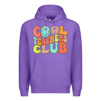 Purple cool teachers club funny smile teachers club squad t shirt Premium Hoodie - DesignPulse