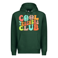 Sports Green cool teachers club funny smile teachers club squad t shirt Premium Hoodie - DesignPulse
