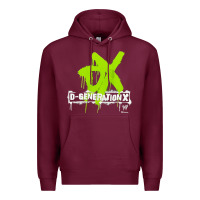 Burgundy D GENERATION X, D GENERATION X vinatge, D GENERATION X art, D GENERATI Premium Hoodie - DesignPulse