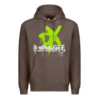 Coffee D GENERATION X, D GENERATION X vinatge, D GENERATION X art, D GENERATI Premium Hoodie - DesignPulse