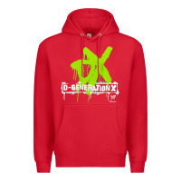 Red D GENERATION X, D GENERATION X vinatge, D GENERATION X art, D GENERATI Premium Hoodie - DesignPulse