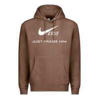 Chestnut jesus just praise him Premium Hoodie - DesignPulse