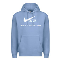 Colony Blue jesus just praise him Premium Hoodie - DesignPulse
