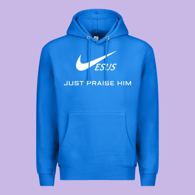 Jesus Just Praise Him Premium Hoodie Designed By Designpulse
