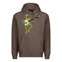 Coffee Kermit playing the banjo Classic Premium Hoodie - DesignPulse