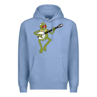 Colony Blue Kermit playing the banjo Classic Premium Hoodie - DesignPulse
