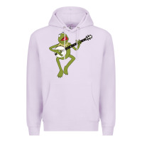 Lilac Kermit playing the banjo Classic Premium Hoodie - DesignPulse