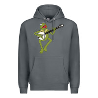 Rock Kermit playing the banjo Classic Premium Hoodie - DesignPulse