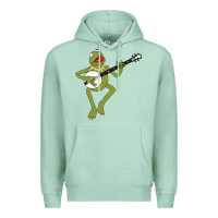 Seafoam Kermit playing the banjo Classic Premium Hoodie - DesignPulse