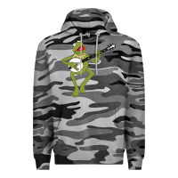 Slate Camo Kermit playing the banjo Classic Premium Hoodie - DesignPulse