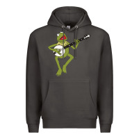 Smoke Kermit playing the banjo Classic Premium Hoodie - DesignPulse