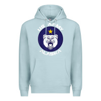 Blue Mist us army alaska polar bear patch t shirt Premium Hoodie - DesignPulse