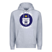 Heather Grey us army alaska polar bear patch t shirt Premium Hoodie - DesignPulse