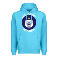 Ocean Blue us army alaska polar bear patch t shirt Premium Hoodie - DesignPulse