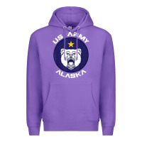Purple us army alaska polar bear patch t shirt Premium Hoodie - DesignPulse