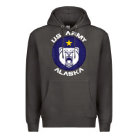 Smoke us army alaska polar bear patch t shirt Premium Hoodie - DesignPulse