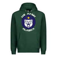 Sports Green us army alaska polar bear patch t shirt Premium Hoodie - DesignPulse