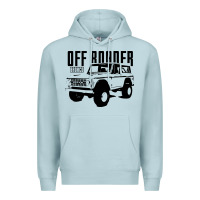 Blue Mist off roader bronco Premium Hoodie - DesignPulse