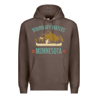 Coffee retro boundary waters canoe minnesota Premium Hoodie - DesignPulse