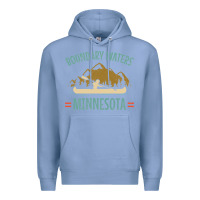 Colony Blue retro boundary waters canoe minnesota Premium Hoodie - DesignPulse