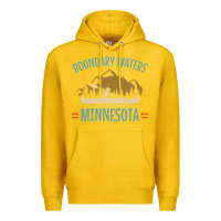 Lemon retro boundary waters canoe minnesota Premium Hoodie - DesignPulse