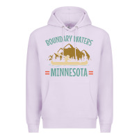 Lilac retro boundary waters canoe minnesota Premium Hoodie - DesignPulse