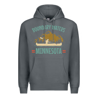 Rock retro boundary waters canoe minnesota Premium Hoodie - DesignPulse