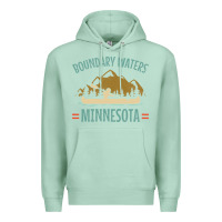Seafoam retro boundary waters canoe minnesota Premium Hoodie - DesignPulse